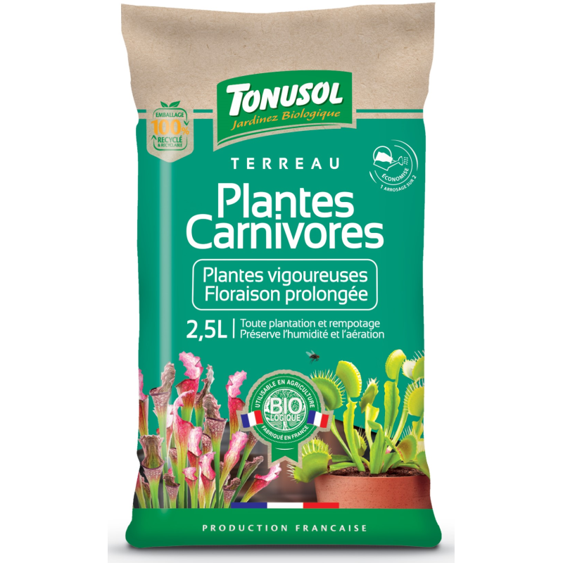 Terreau Plantes Carnivores face